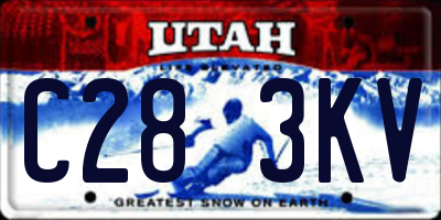UT license plate C283KV