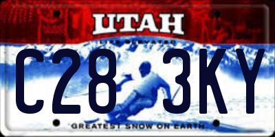 UT license plate C283KY