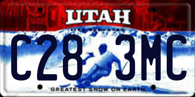UT license plate C283MC