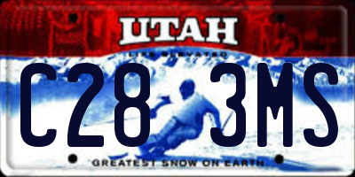 UT license plate C283MS