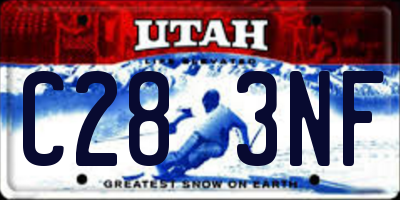 UT license plate C283NF