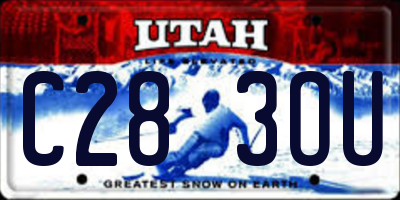 UT license plate C283OU