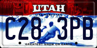 UT license plate C283PB