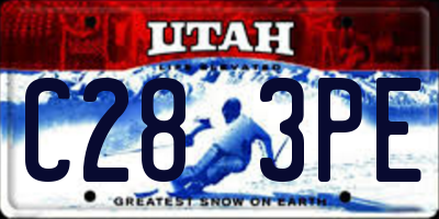 UT license plate C283PE