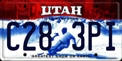 UT license plate C283PI
