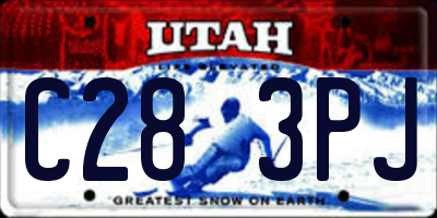 UT license plate C283PJ