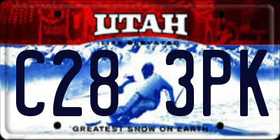 UT license plate C283PK