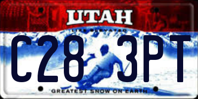UT license plate C283PT