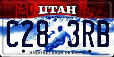 UT license plate C283RB