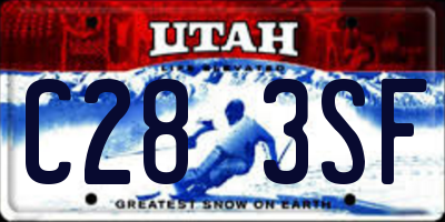 UT license plate C283SF
