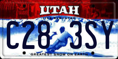 UT license plate C283SY