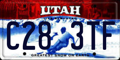 UT license plate C283TF
