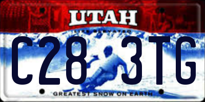 UT license plate C283TG