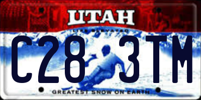 UT license plate C283TM