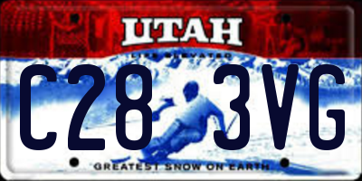 UT license plate C283VG