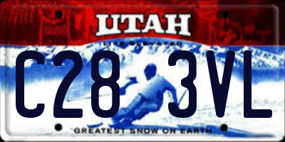 UT license plate C283VL