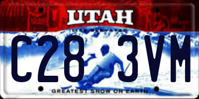 UT license plate C283VM
