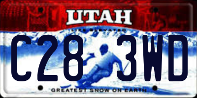 UT license plate C283WD