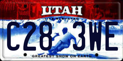 UT license plate C283WE