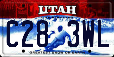 UT license plate C283WL