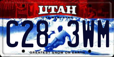 UT license plate C283WM