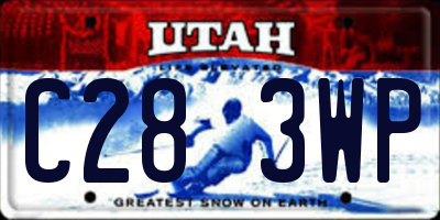 UT license plate C283WP