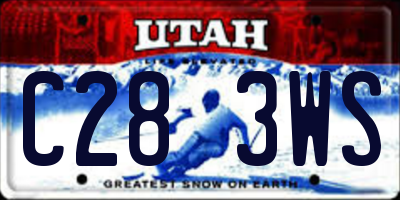UT license plate C283WS