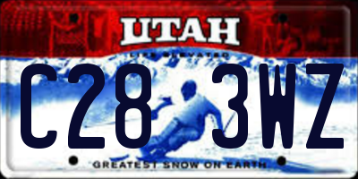 UT license plate C283WZ