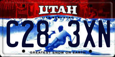 UT license plate C283XN