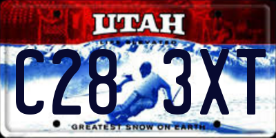 UT license plate C283XT