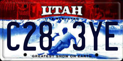 UT license plate C283YE