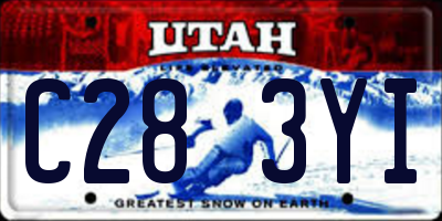 UT license plate C283YI