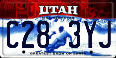 UT license plate C283YJ