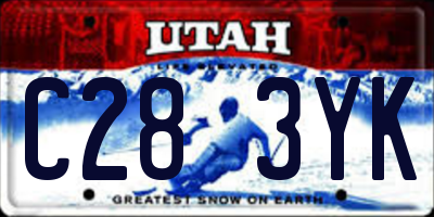 UT license plate C283YK