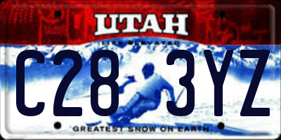 UT license plate C283YZ