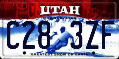 UT license plate C283ZF