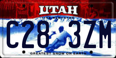 UT license plate C283ZM