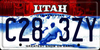 UT license plate C283ZY