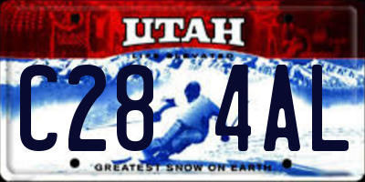 UT license plate C284AL