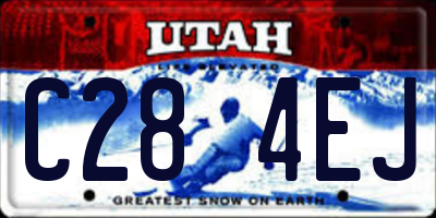 UT license plate C284EJ
