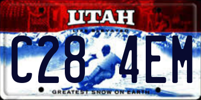 UT license plate C284EM