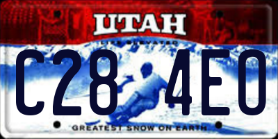 UT license plate C284EO