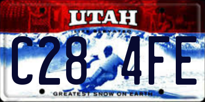 UT license plate C284FE