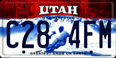 UT license plate C284FM