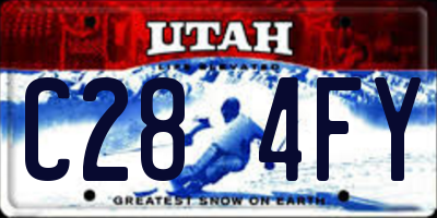 UT license plate C284FY