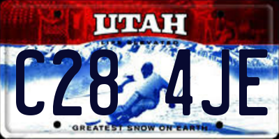 UT license plate C284JE
