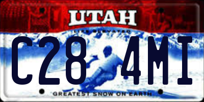 UT license plate C284MI