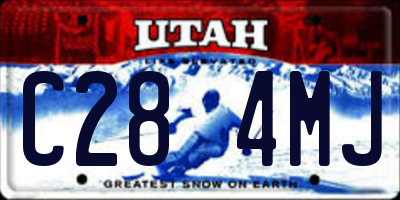 UT license plate C284MJ
