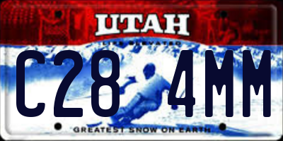 UT license plate C284MM