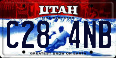 UT license plate C284NB